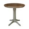 International Concepts Round 36 in Rd Extend Dining Table, 2 San Remo Counter Ht Stools, Hickory/Stone, 36 W, 48 L, Wood K41-36RXT-27B-S102-2 - alternate 3